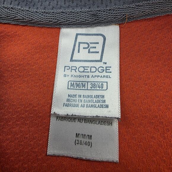 Clemson Tigers Shirt Mens Medium Orange Gray NCAA Football Quarter Zip Pullover - Picture 2 of 16